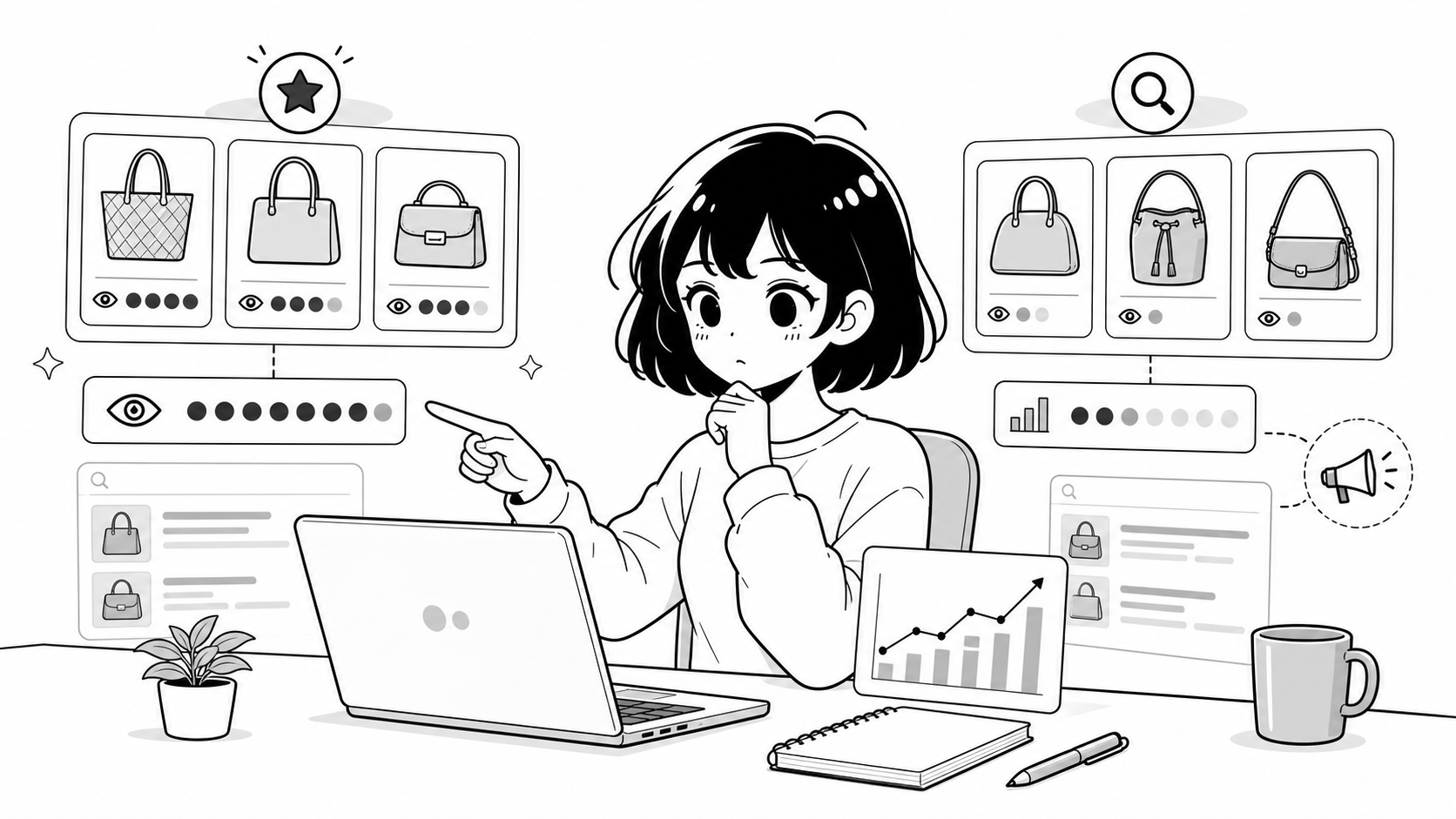 ブランド品の商品プロモーション活用を考えるイメージ