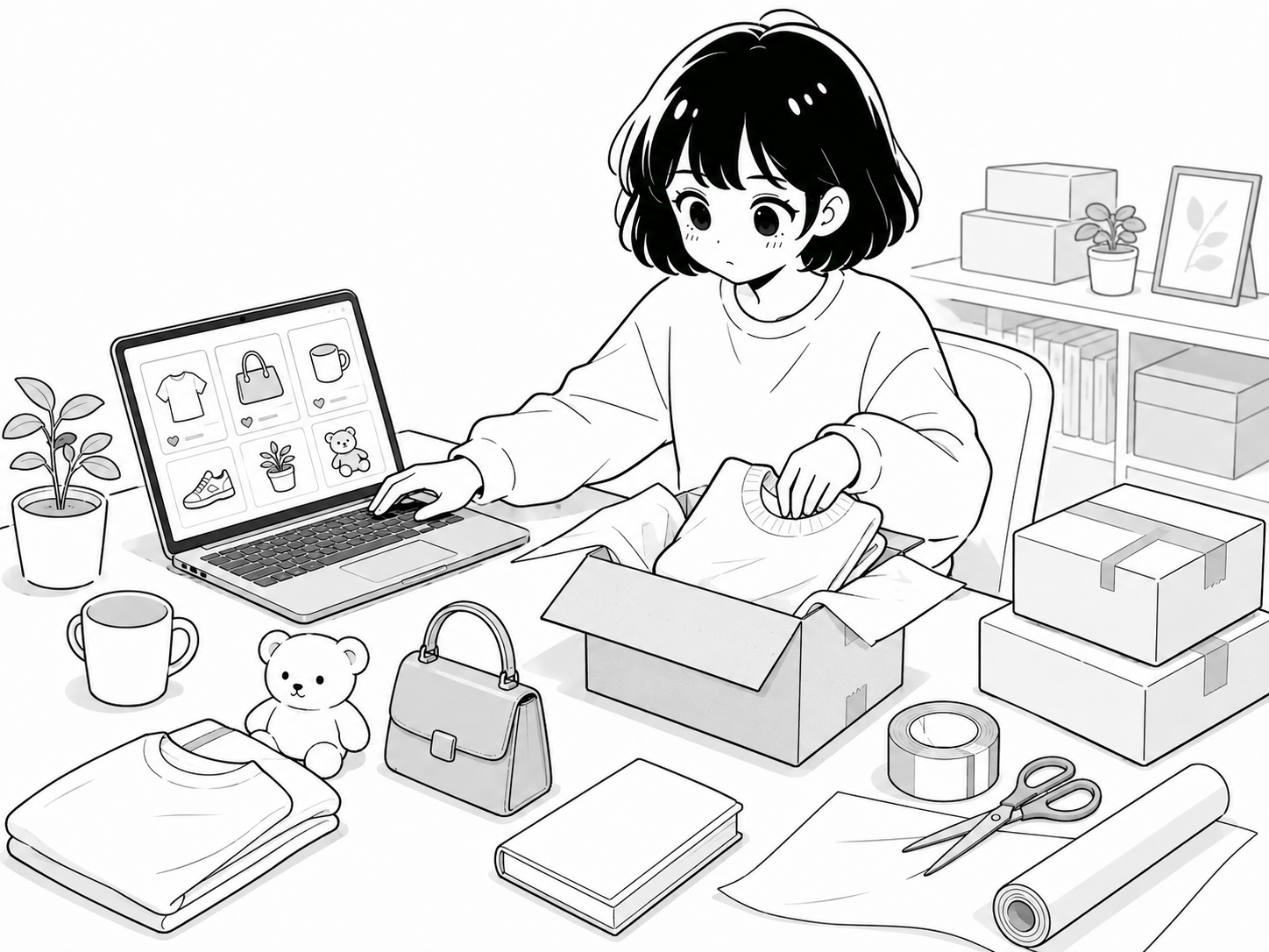 出品作業と販売機会を考えるイメージ